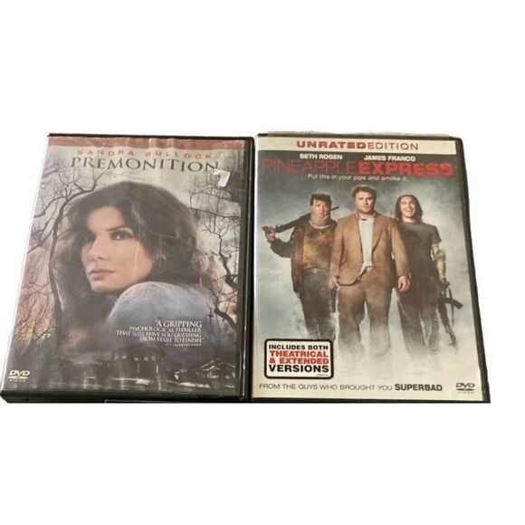 Lot of 2 DVD Movies Premonition Pineapple Express - Picture 1 of 3